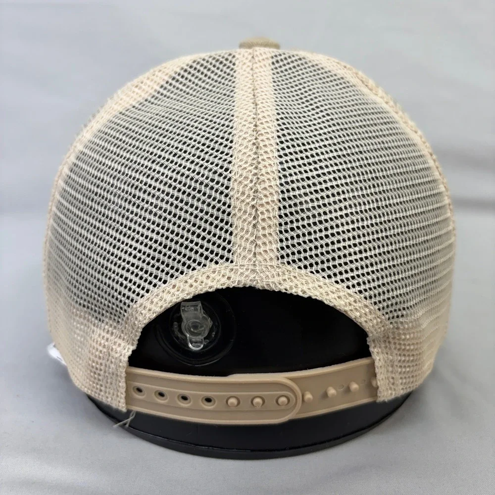 Be the Light Matthew 5:14 Christian Distressed Trucker Hat Snapback Cap Tan